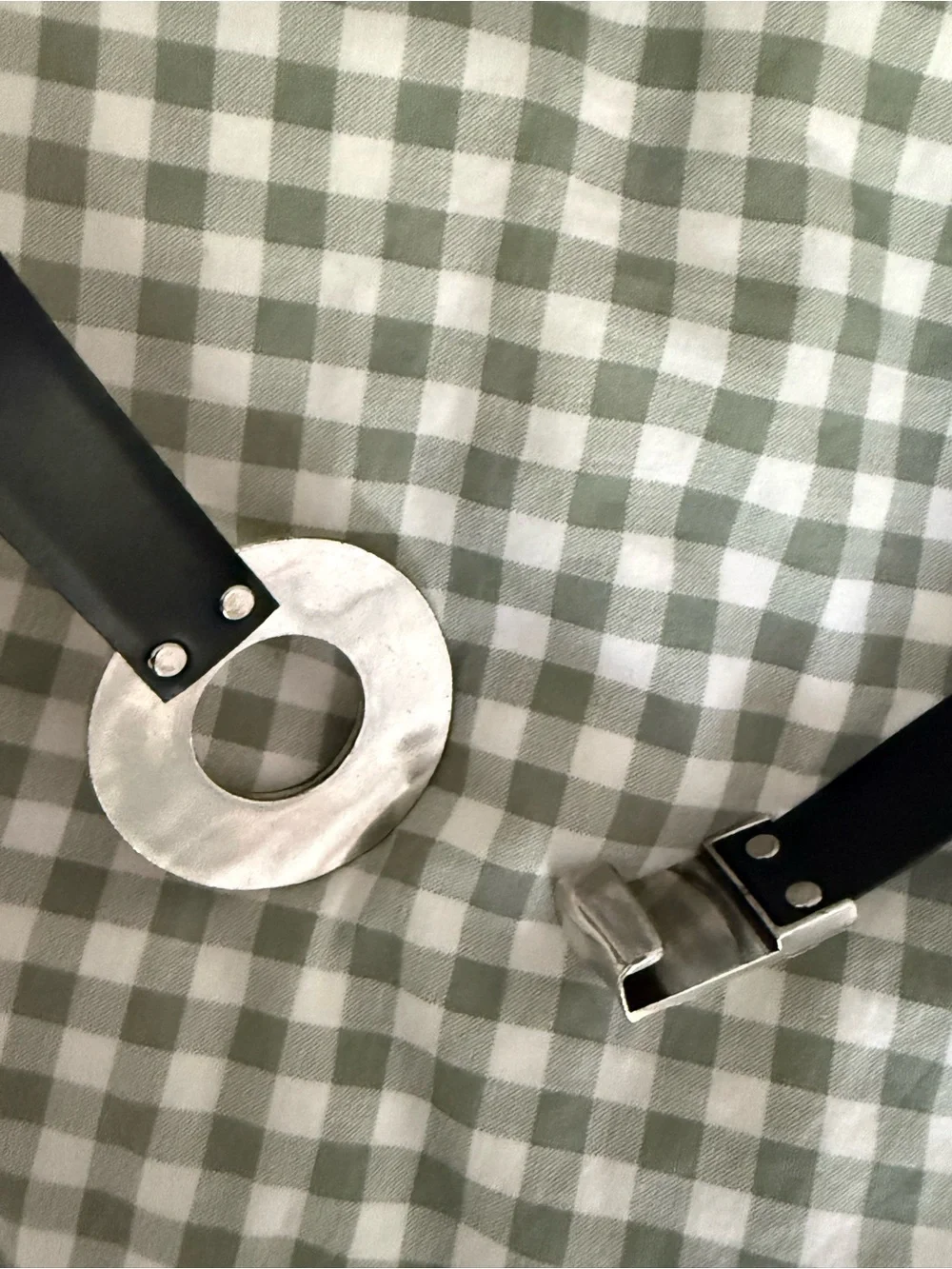 Vintage Black Women’s Belt with Decorative Silver-Tone Buckle